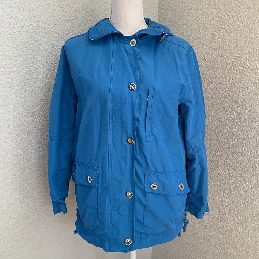 Lauren Woman’s Blue Pocket Rain Jacket Sz P/S